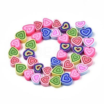 Handmade Polymer Clay Beads Strands CLAY-N008-050-1
