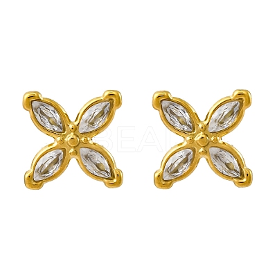 304 Stainless Steel Stud Earrings EJEW-C135-01G-06-1