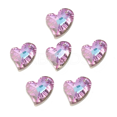 Electroplate Glass Pendants GLAA-A008-07-1