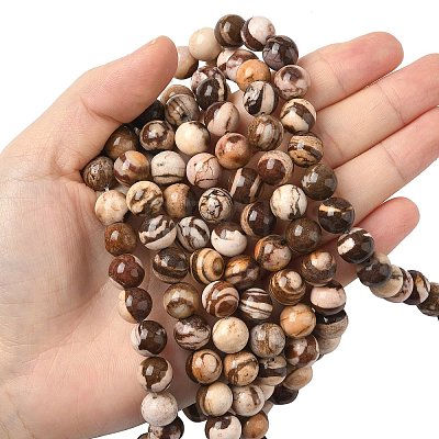 Natural Australian Agate Round Bead Strands G-M272-02-10mm-1