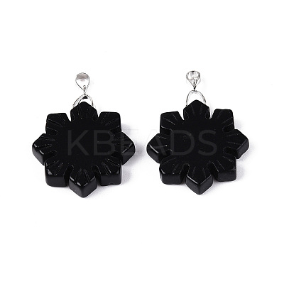 Natural Obsidian Pendants G-T144-12K-1