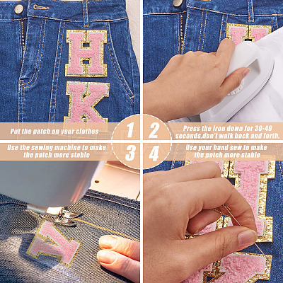 38Pcs 38 Style Cloth Iron on/Sew on Patches DIY-FW0001-16-1