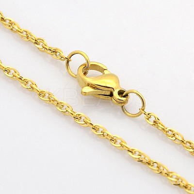 304 Stainless Steel Double Link Chain Necklaces for Men STAS-O050-02G-1