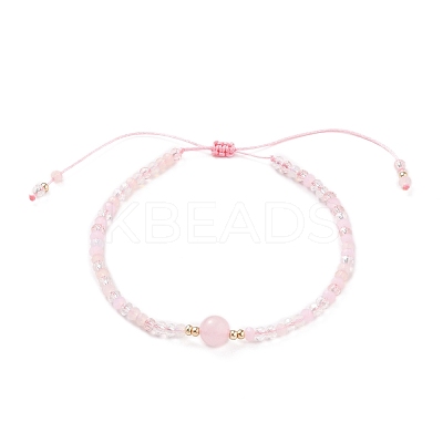 Adjustable Nylon Thread Braided Bead Bracelets BJEW-JB05658-01-1