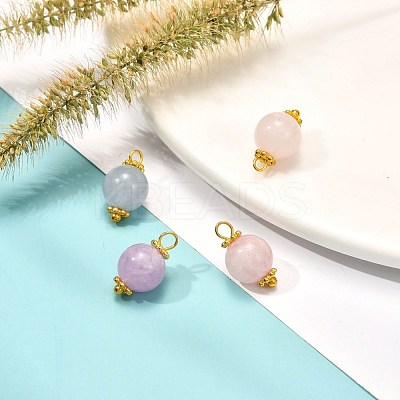 Natural Aquamarine & Rose Quartz & Amethyst Pendants PALLOY-JF00894-1