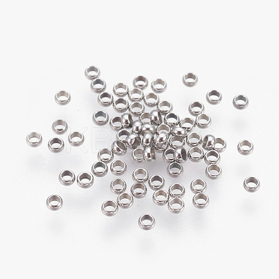 316 Surgical Stainless Steel Rondelle Crimp Beads A-STAS-P221-25P-1