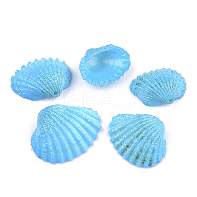 Spray Painted Sea Shell Pendants SSHEL-T007-01-1