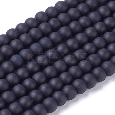 Baking Paint Transparent Glass Bead Strands X-GLAA-S031-4mm-38-1