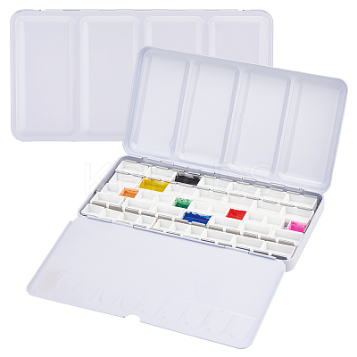 1Pc Iron Empty Watercolor Tin Box Palette Paint Case CON-PH0002-94C-1