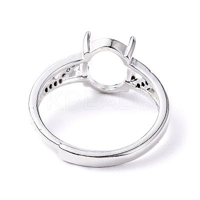 Adjustable Brass Finger Ring Components KK-L193-01P-1