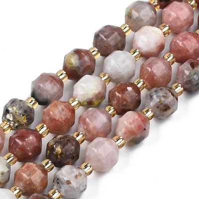 Natural Plum Blossom Jasper Beads Strands G-N326-100-04-1
