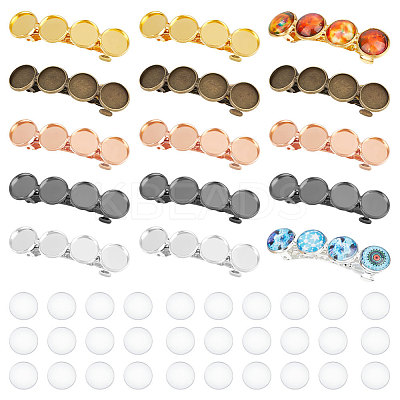 DIY Blank Dome Hair Barrettes Jewelry Kits DIY-UN0004-70-1