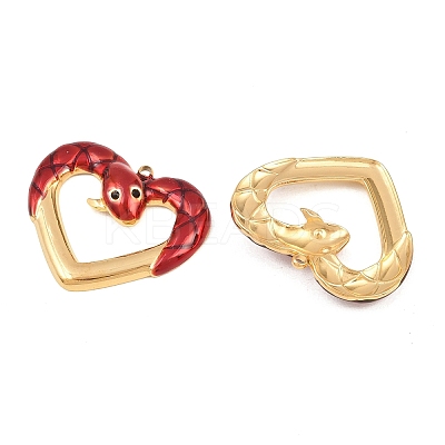 304 Stainless Steel Rhinestone Pendants STAS-P445-02G-02-1
