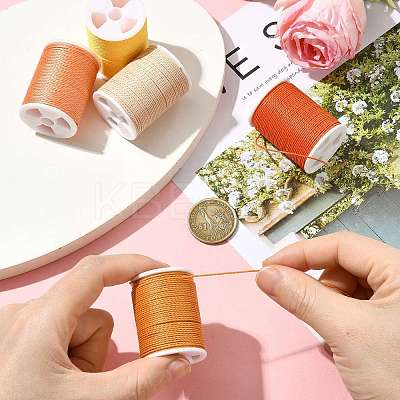 5 Rolls 5 Colors Round Waxed Polyester Cord YC-FS0001-02B-1
