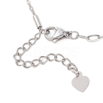 304 Stainless Steel Column Link Paperclip Chain Bracelet Making AJEW-JB01518-1