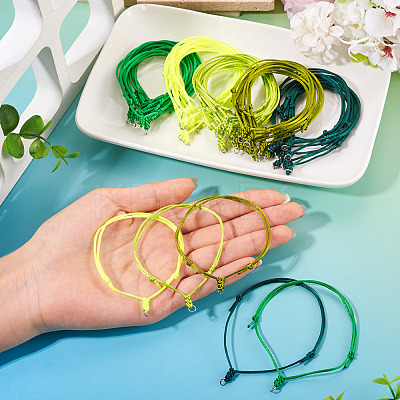 50Pcs 5 Colors Nylon Cord Bracelet Making BJEW-TA00671-1