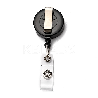 Flat Round ABS Plastic Badge Reel AJEW-I053-37I-1