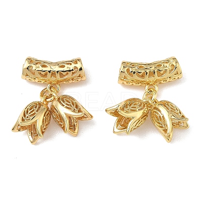 Brass Micro Pave Clear Cubic Zirconia Pendants KK-H526-10G-1