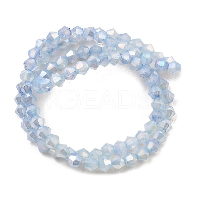 Imitation Jade Glass Beads Strands GLAA-P058-02A-07-1