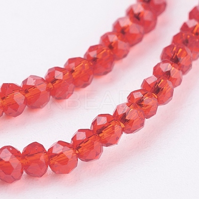 Transparent Glass Beads Strands X-GLAA-R135-2mm-17-1