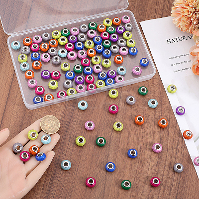 120Pcs Resin European Beads FIND-SP0002-05B-1