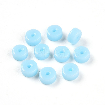 Opaque Solid Color Glass Beads GLAA-N007-6x3mm-A06-1