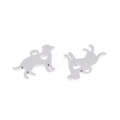 Non-Tarnish 304 Stainless Steel Puppy Silhouette Charms STAS-Q201-T086-1