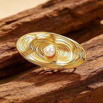 304 Stainless Steel Cuff Open Rings for Women SA-CBAF040-01G-1