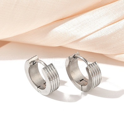304 Stainless Steel Polishing Effect Hoop Earrings EJEW-M001-40C-P-1