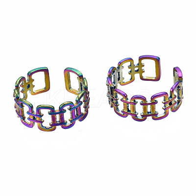 Open Rectangle Cuff Rings RJEW-N038-014-1