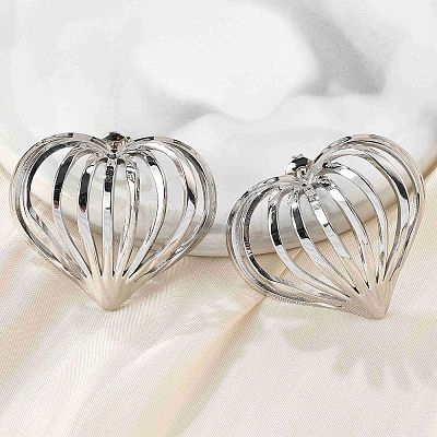 304 Stainless Steel Stud Earrings EJEW-D319-01P-1