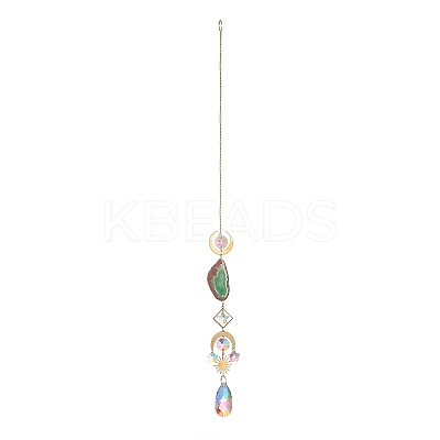 Brass & Crystal Suncatchers LS-HJEW-G018-04B-G-1