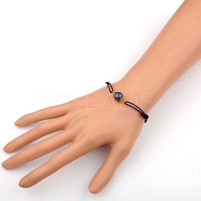 Gemstone Adjustable Link Bracelets X-BJEW-JB01554-05-1