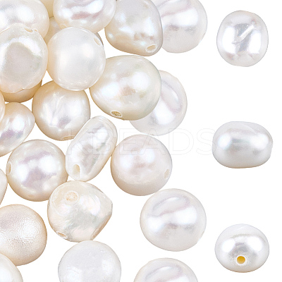 1 Strand Natural Cultured Freshwater Pearl Beads Strands PEAR-PA0001-02-1