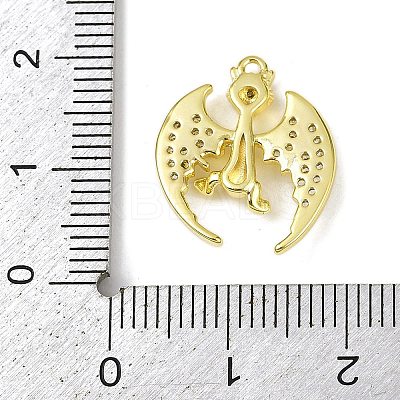 Brass Micro Pave Clear Cubic Zirconia Pendants X-KK-L238-04G-1