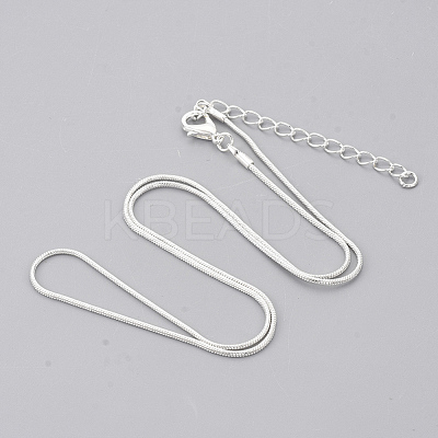 Brass Round Snake Chain Necklace Making MAK-T006-11A-S-1