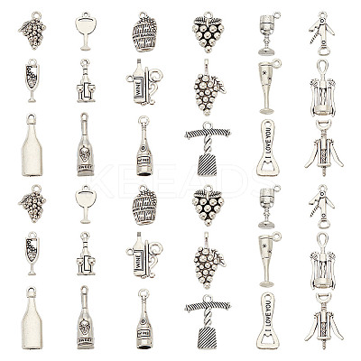 4Bags Tibetan Style Alloy Pendants Sets DIY-DC0002-76-1