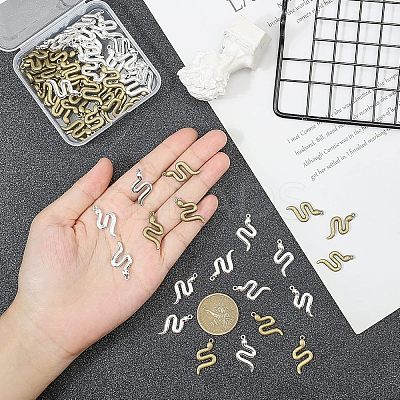 80Pcs 2 Colors Tibetan Style Alloy Pendants FIND-FH0003-85-1