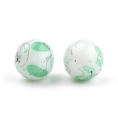Drawbench & Baking Paint Glass Beads Strands GLAA-S176-6mm-06-1