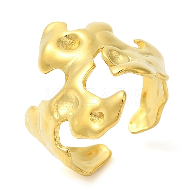 304 Stainless Steel Open Cuff Rings for Women LS-RJEW-Z043-02H-1