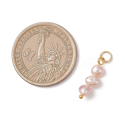 Natural Baroque Keshi Pearl Two Sides Polished Pendants PALLOY-JF04814-03-1