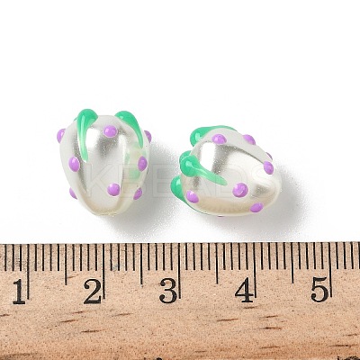 Baking Paint Baking Paint Glass Beads LAMP-Z014-02G-1