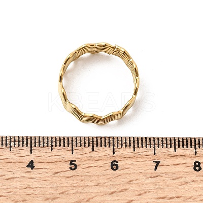5Pcs 304 Stainless Steel Open Cuff Rings for Women RJEW-K313-02G-1