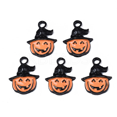 Spray Painted Alloy Enamel Pendants PALLOY-N164-021-1