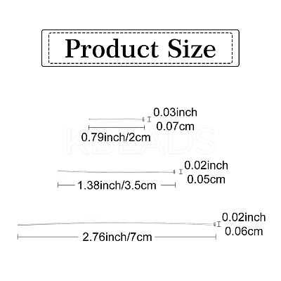 50Pcs 304 Stainless Steel Flat Head Pins STAS-YW0002-73A-1