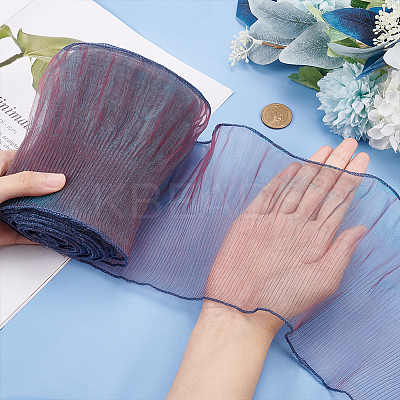 6 Yards Laser Polyester Pleated Lace Trim OCOR-BC0006-11C-1