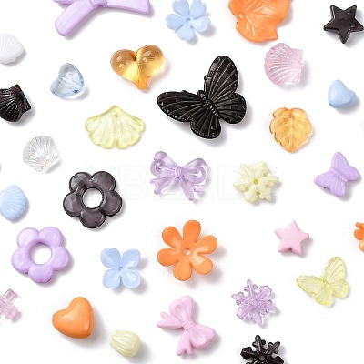 450Pcs 6 Colors Transparent & Opaque Acrylic Beads TACR-FS0001-67-1
