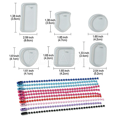 6Pcs 6 Styles DIY Silicone Molds DIY-YW0007-63-1