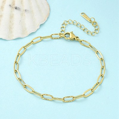 304 Stainless Steel Link Chain Bracelets LS-BJEW-C084-06G-1