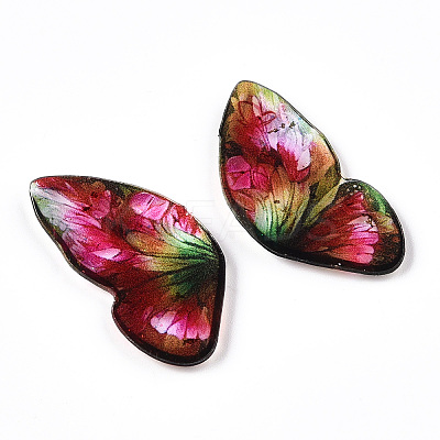 Epoxy Resin Butterfly Wings Cabochons CRES-N035-02G-1
